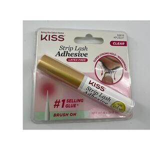 Kiss Strip Lash Adhesive Clear KPLG01 55616 New Brush On Make Up New